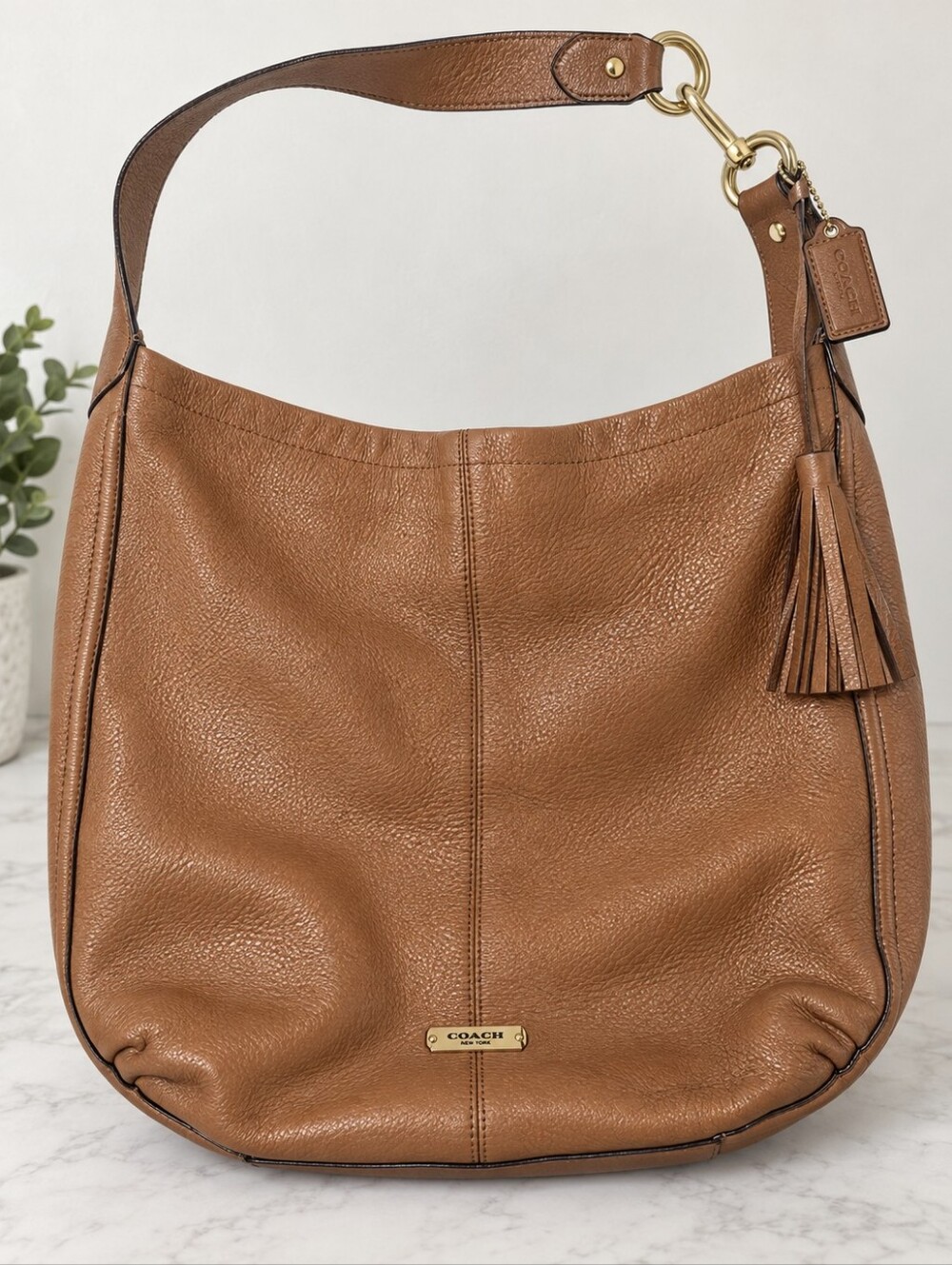 Coach Pebbled Leather Hobo Bag β F23809